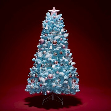 免運 快速出貨 藍色圣誕樹套餐圣誕節家庭裝飾櫥窗場景布置1.5/1.8/2.1米圣誕樹 聖誕節交換禮物  年終鉅惠