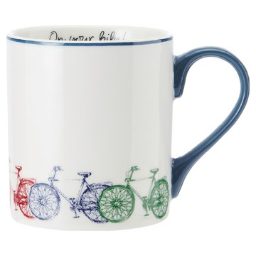 MIKASA 瓷製馬克杯 280ml  1個  彩色單車