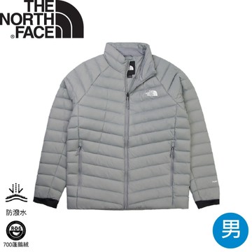 【The North Face 男 700FP立領可套接羽絨外套《石碑灰》】8DX2/DWR防潑水羽絨外套/立領外套