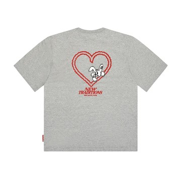 韓國 ept NIBBLE 愛心 TEE 灰 - L