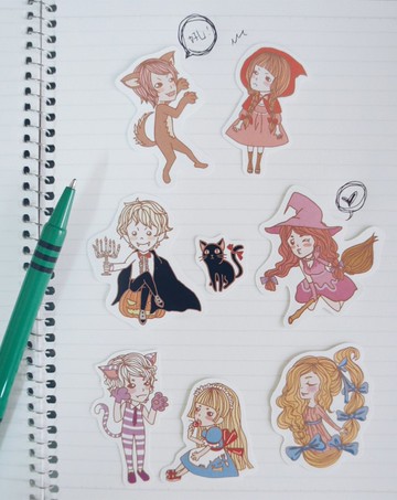 薄荷怪獸◆童話好朋友貼紙組-8入