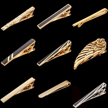 領夾男士正裝商務金色職業西裝領帶夾子韓版別針男保安領帶夾