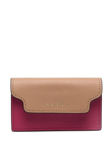 Marni - leather card case - women - Calf Leather - One Size - Neutrals