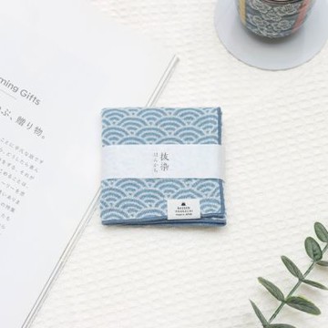 今治拔染三重紗方巾-青海波