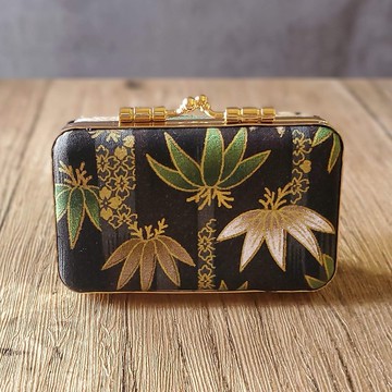 燙金楓葉款 公司章 大小章 雙章盒 結婚對章盒 印章盒 結婚禮物