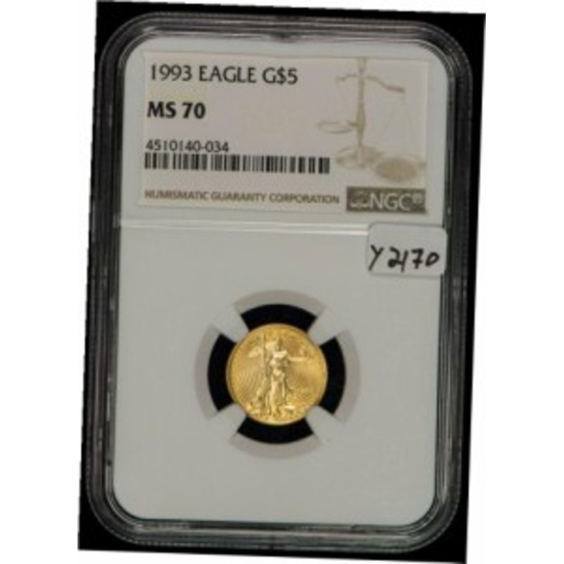 品質保証書付】 アンティークコイン NGC PCGS 1993 G$ 5 1/10 オンス