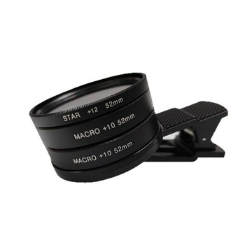 52mm10X20X微距疊加星光閃耀鏡CPL減光鏡手機拍照神器鏡頭【Snowbelle優選】