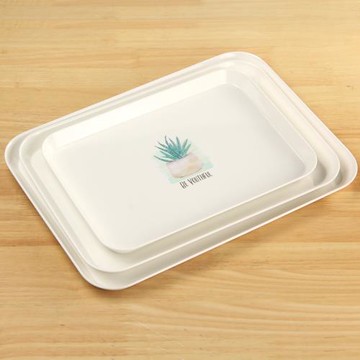 北歐托盤長方形茶盤家用歐式塑料拖盤水杯茶杯托盤簡約水果盤客廳