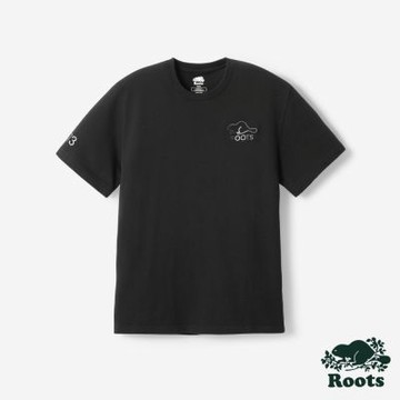Roots男裝-SPRING SHADE BEAVER 短袖上衣-黑色