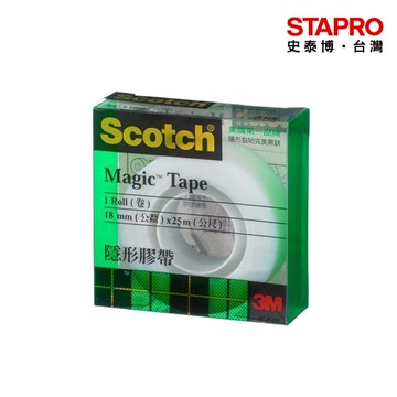 3M Scotch隱形膠帶超值包/18mmx25M/透明盒/810L｜史泰博