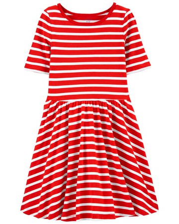 Kid Striped Twirl Dress