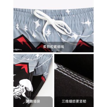 沙灘褲男速干溫泉可下水海邊度假泳褲沖浪時尚短褲潮寬松五分夏季