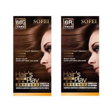 SOFEI 舒妃 Hair s Play護髮色彩染髮霜(50ml x 2劑)『STYLISH MONITOR』D004054