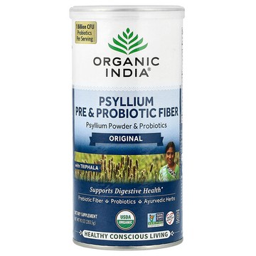 Organic India, 車前子益生元和益生菌纖維，10 盎司（283.5 克）