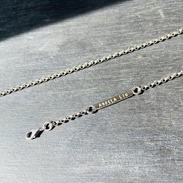 純銀項鍊 素鍊 客製化姓名 S225