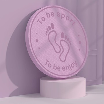 優樂悅~tpe跳繩圓形防滑墊子減震隔音墊室內戶外加厚瑜伽無繩跳繩靜音 瑜伽墊 墊子