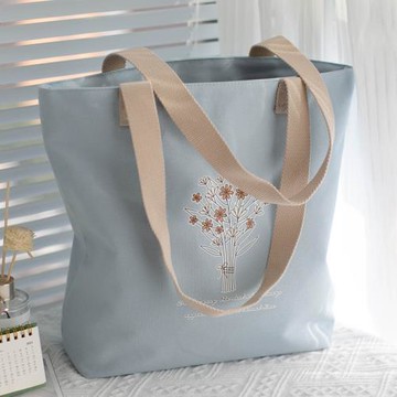 帆布包女春夏大容量上班手提單肩布袋包通勤休閑學生補習裝書挎包