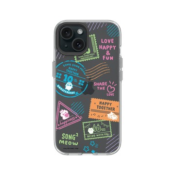 iPhone 15 Clear 透明 - 爽爽貓 Song Song Meow by SECOND - 爽爽貓十周年旅行印章