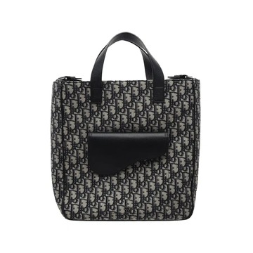 DIOR 老花緹花手提包馬鞍口蓋托特包 / 1ADSH175YKS-H05E