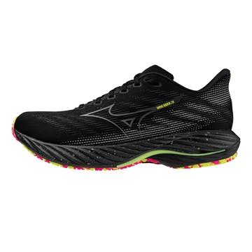 Mizuno 美津濃 男款 WAVE RIDER 28 慢跑鞋 黑色 24.5cm