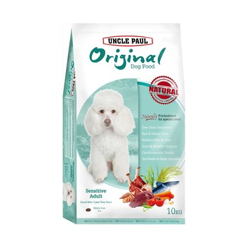 UNCLE PAUL 田園生機狗食 10kg 低敏成犬-小顆粒/護眼保健 (白貴賓 成犬 熟齡犬)