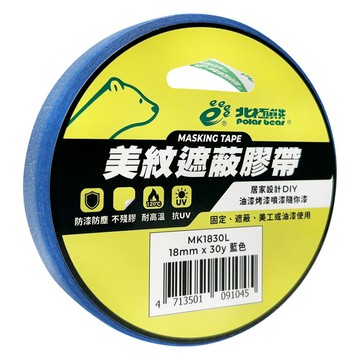 【史代新文具】北極熊 MK1830L 藍美紋膠帶