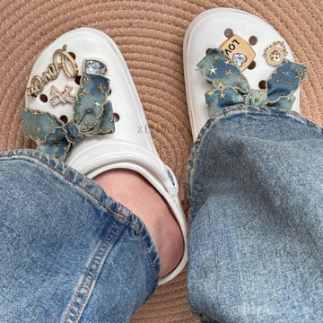 🎇可開發票✨鞋花複古牛仔可愛洞洞鞋蝴蝶花diy配飾可拆卸裝飾配件鞋扣ins風#免運