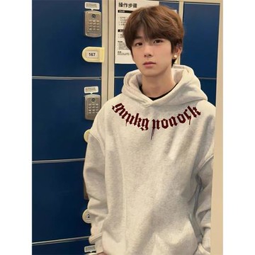 美式高街連帽衛衣男款冬加絨加厚重磅純棉小眾潮牌青少年寬松外套