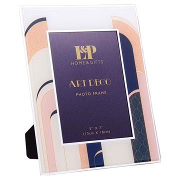 LESSER & PAVEY Art Deco 相框  5x7  玻璃材質  26 x 21 x 2cm  混色  1個