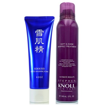 KOSE 高絲 雪肌精淨透洗顏霜130g +史蒂芬諾爾 沙龍質感柔光輕氧修護乳150g(正統公司貨)