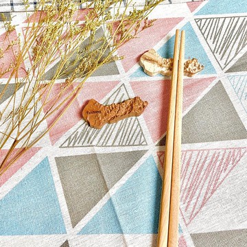 原木木作筷架筷子組-台中立體地圖造型