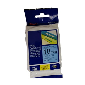 brother 兄弟牌 18mm 護貝帶 TZe-541 黑色底藍字  1個
