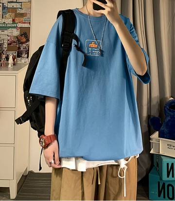 FINDSENSE X  男女短袖 t恤寬鬆復古風百搭印花圓領上衣