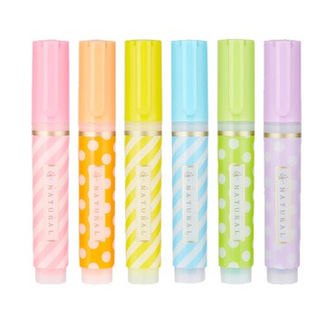 3624 迷你螢光筆(6入)/寫字塗鴉重點整理上色筆 辦公文具 彩色筆