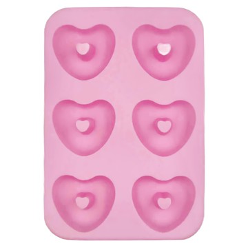 KAI 貝印 甜甜圈模 DL-5996 6入  心型 粉紅色  1組