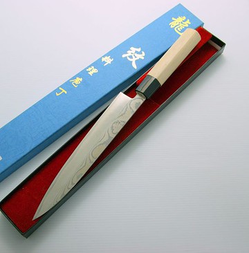 龍紋沙西米刀/生魚片刀210mm-花紋鋼木柄(A00096) 本賣場為210mm，另有240mm、270mm、300mm可選擇