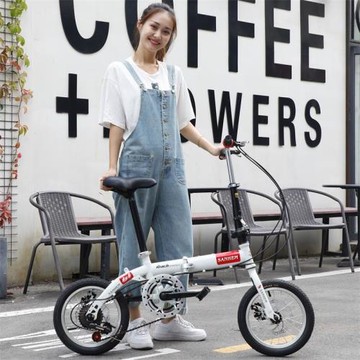 三河馬14寸折疊自行車超輕便攜成人自行車折疊車城市休閑騎行單車
