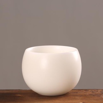 熹言德化白瓷茶杯禪定主人杯單杯家用陶瓷品茗杯功夫茶具素燒茶盞