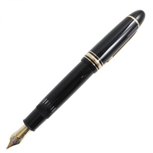 美品△MONTBLANC モンブラン マイスターシュテュック No149 ホワイトスター ペン先18K Bニブ 万年筆 ブラック×ゴールド ドイツ製 大人気