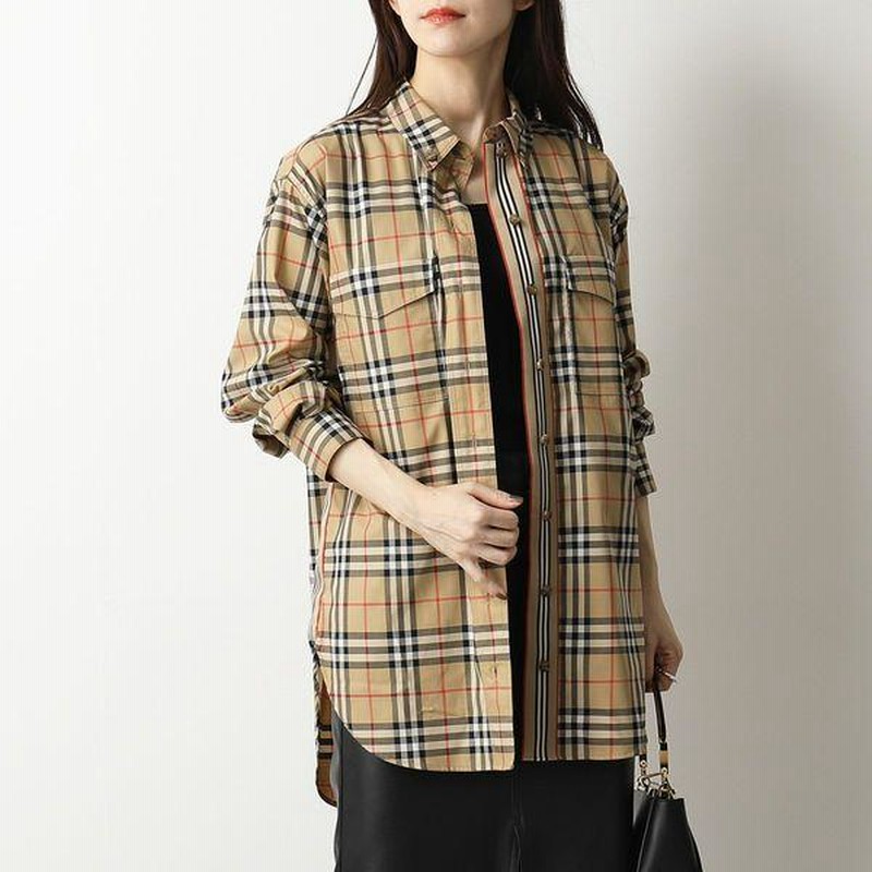 BURBERRY バーバリー 8022285 ロング丈 長袖シャツ チュニック 