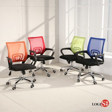 椅子/辦公椅/電腦椅/書桌椅 行動力FX半網事務椅【LOGIS邏爵】【DIY-4005】
