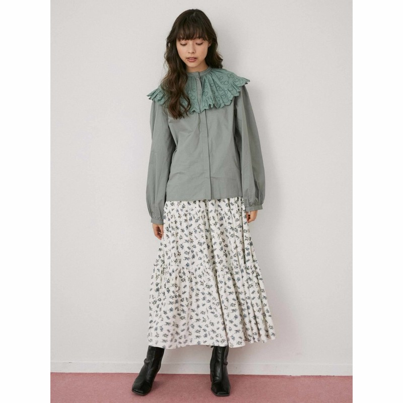 公式】merry jenny(メリー ジェニー)flowerベロアティアードスカート