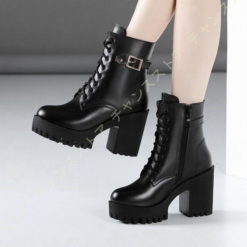 可愛い 裏ボア 編み上げブーツ 白 黒 ショートブーツ 厚底 プラットフォーム 袴 靴 レースアップ 白ブーツ 黒ブーツ ハイヒール ハロウィン コスプレ 衣装 通販 Lineポイント最大get Lineショッピング