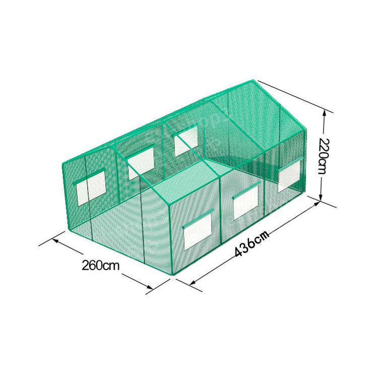 簡単便利実用　前後ドア付き　尖塔　鋼管フレーム　大型温室　駐車場　カーポート イベントハウス 日除け　防雨　保湿保温　フラワーハウス　家禽ハウス