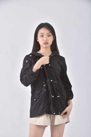 (S) vero moda排扣黑色外套