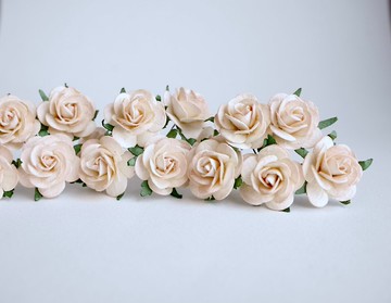 紙花，50 件，DIY 桑葚玫瑰尺寸 2.5 厘米，象牙刷桃紅。