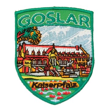 DIY刺繡徽章 創意刺繡徽章 德國 戈斯拉爾皇宮地標 刺繡 徽章燙布貼 衣服補丁 DIY修補洞 裝飾貼 _廠商直送