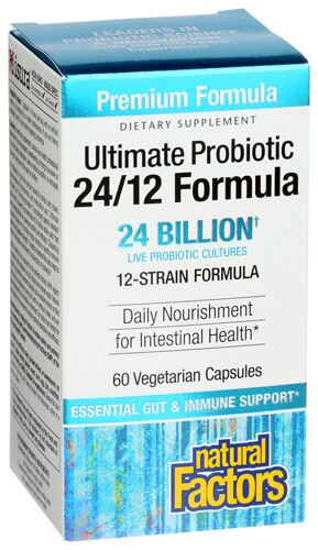Natural Factors Ultimate Probiotic 24 Billion 60 Vegetarian Capsules