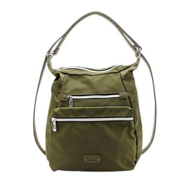 FIRANO-U型可手提/後背尼龍2 WAY 兩用包(軍綠色)