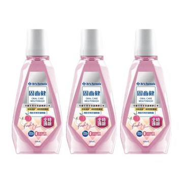 《台塑生醫》Dr s Formula固齒健牙齦牙周全效護理漱口水(淡雅白桃)500ml(3罐/組)